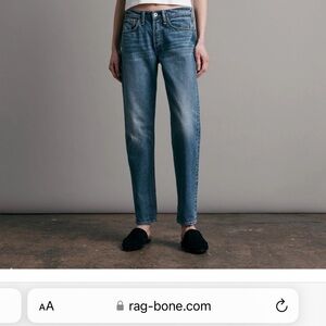 Rag & Bone - Rosa Mid Rise Boyfriend Jeans - size 26
